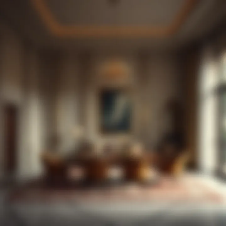 Magnificent Lacivert Desenli Fon Perde: Mekânlarda Stil ve Fonksiyon
