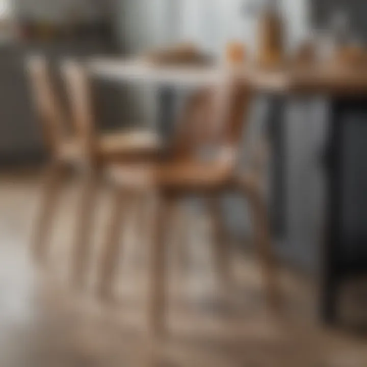 Variety of materials used in American kitchen chairs