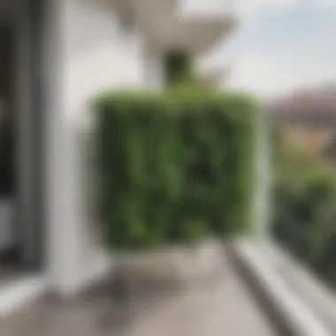 Innovative balcony drying rack integrated with greenery