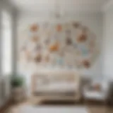 Charming nursery wall sticker featuring whimsical animals
