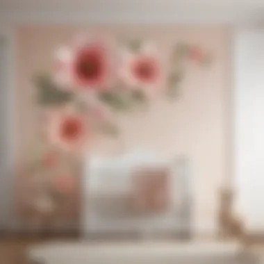 Elegant Floral Design for Babies Elegant floral wall sticker design for baby rooms
