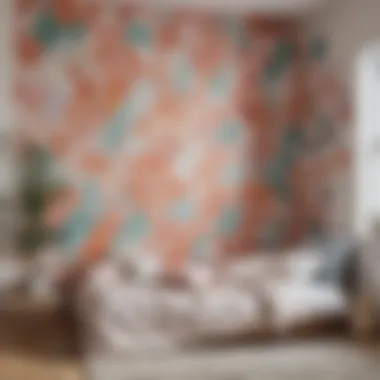 Playful geometric patterns on nursery wall stickers