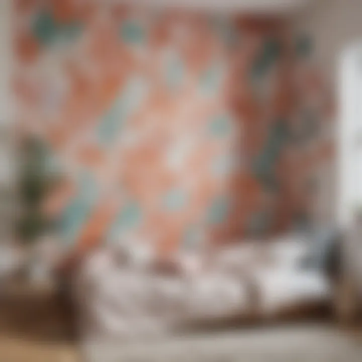Playful geometric patterns on nursery wall stickers