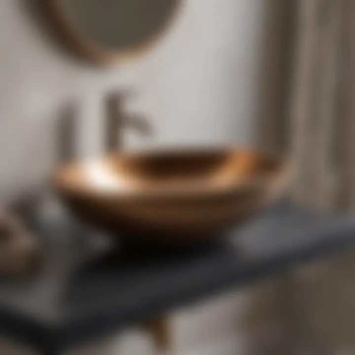 Luxurious one meter sink design with rich colors and sophisticated finishes