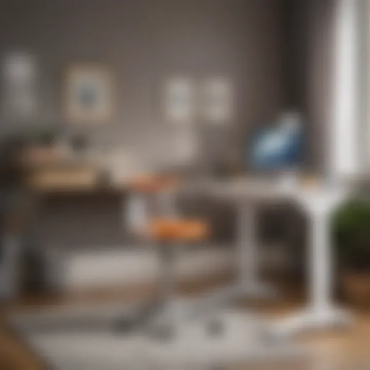 Ergonomic children's desk setup with proper posture
