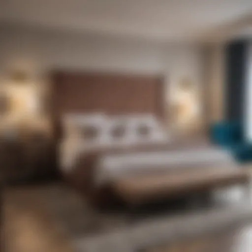 Elegant bedroom set display