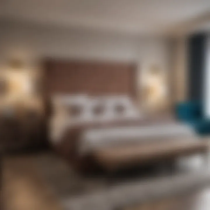 Elegant bedroom set display