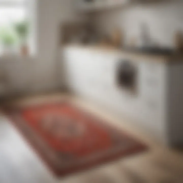 Variety of materials used in kitchen rugs