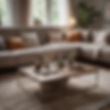 Stylish Coffee Table in Cozy Setting Stylish coffee table in a cozy living room setting