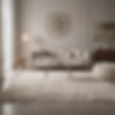 Styling with Broken White Rugs and Contemporary Furniture Stylish broken white rug paired with contemporary furniture