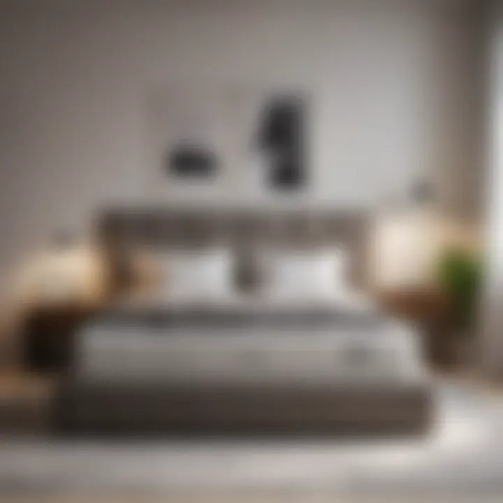 Functional features of an air mattress showcased in a modern bedroom setting.