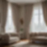 Elegant sheer curtains in a modern living room