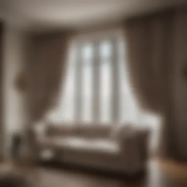 Luxurious fabric curtains adding warmth to a cozy space