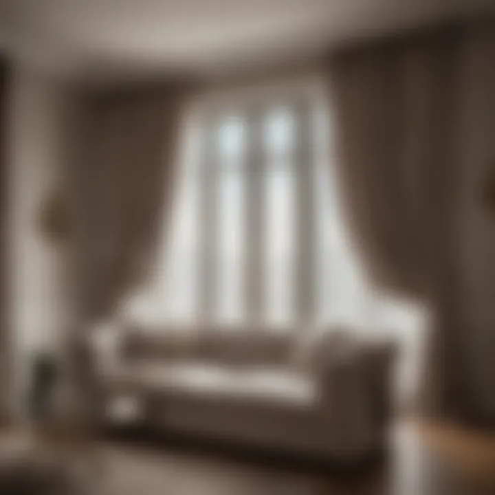 Luxurious fabric curtains adding warmth to a cozy space
