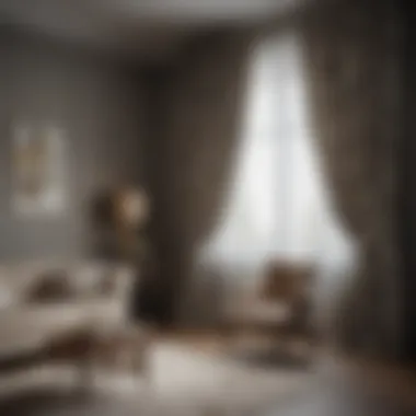 Stylish patterned curtains enhancing interior decor